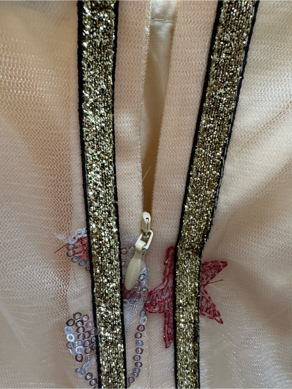 Lola + The Boys Golden Star Tulle Sequin Unicorn Party Dress, Size 12 - Picture 9 of 13
